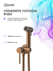 Смеситель с гигиеническим душем встраиваемый Lemark LMF-2018S-BRRG 