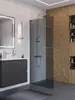 BelBagno UNO-L-1-TB-80-GR-Cr Душевая перегородка универсальная с односторонним входом, стекло графит, профиль хром, 800x2000 мм