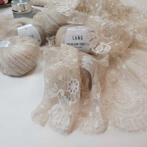 Кружевное полотно SH Chantilly Beige/Sable