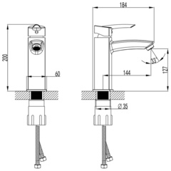 Смеситель для умывальника Lemark Mars - LM3537C