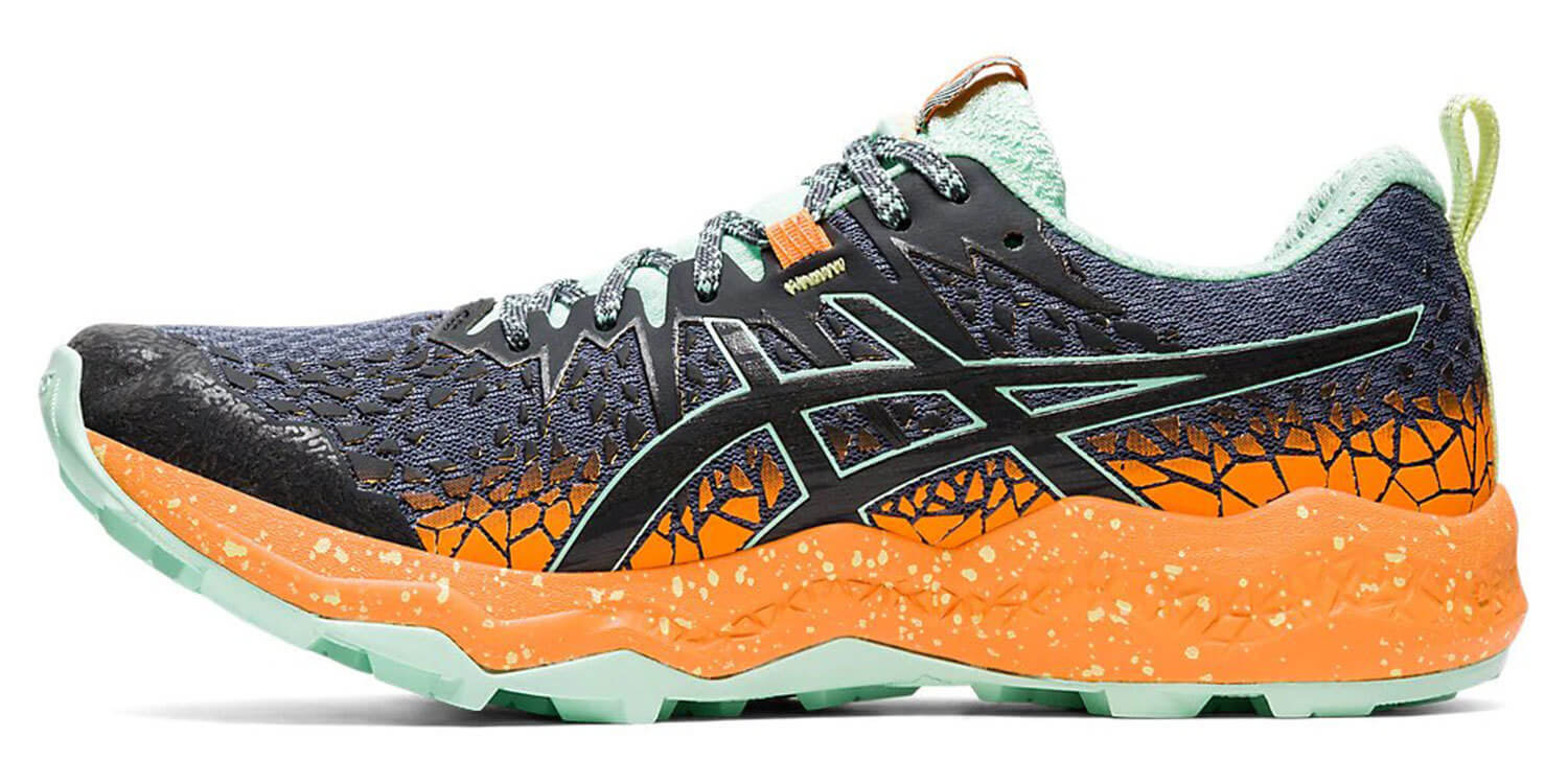 Asics Fujitrabuco Lyte кроссовки внедорожники женские черные-оранжевые - 5