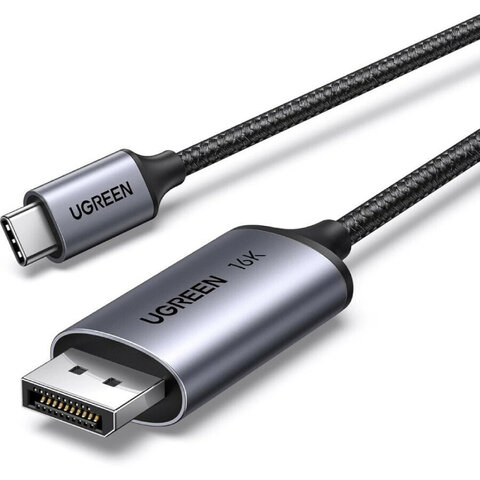 Кабель UGREEN CM707 (25863) USB-C to DisplayPort 16K@30Hz Cable 1м серый