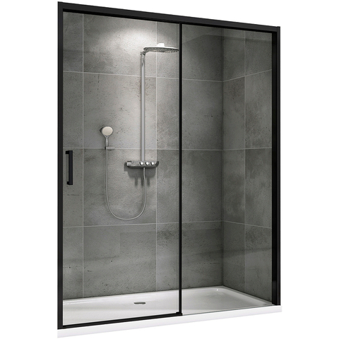 Abber Komfort AG93120B Душевая дверь в нишу, цвет: чёрный