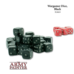 Wargaming Dice: Black with Red