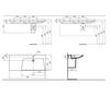 Ideal Standard La Dolce Vita E263301 Раковина 126 см асимметричная, правая версия, с отверстием под смеситель, с отверстием перелива
