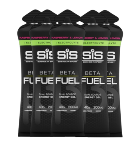 Набор углеводных гелей с электролитами SIS Beta Fuel 60 мл малина-лимон