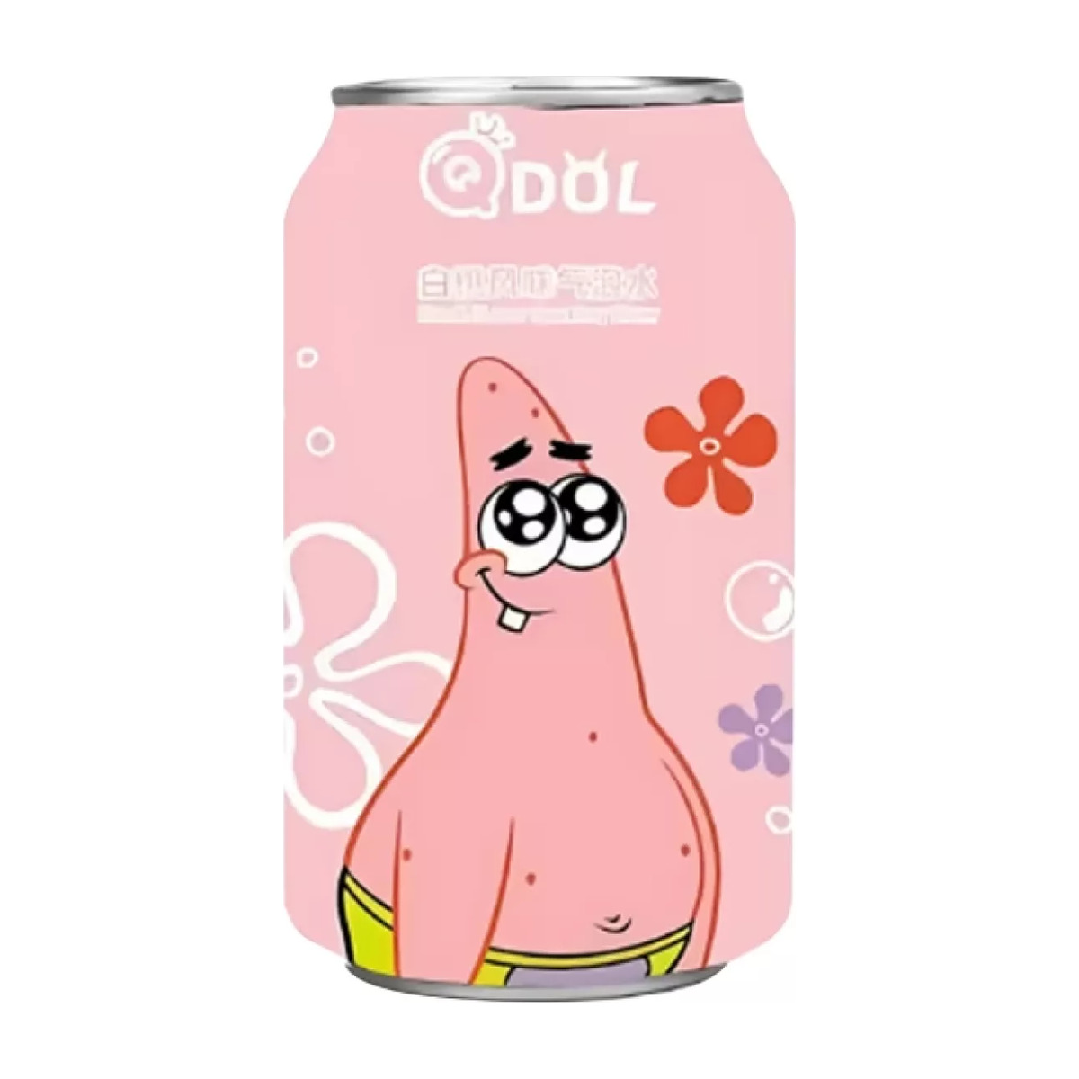 Газированный напиток QDol SpongeBob White Peach со вкусом белого персика, 330 мл
