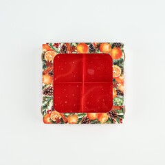 Коробка под 4 конфеты «Зимняя ботаника», 10.5×10.5×3.5 см