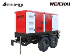Дизельный генератор Азимут ЭД-100-Т400-2РКМ7 Weichai на шасси в кожухе с автозапуском