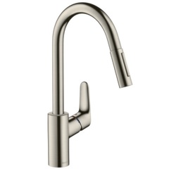 Hansgrohe Focus M41 73880800 Смеситель для кухни с выдвижным изливом и лейкой фото