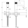 Gessi Inciso 58002#246 Смеситель для раковины на 1 отверстие без донного клапана Цвет: золото