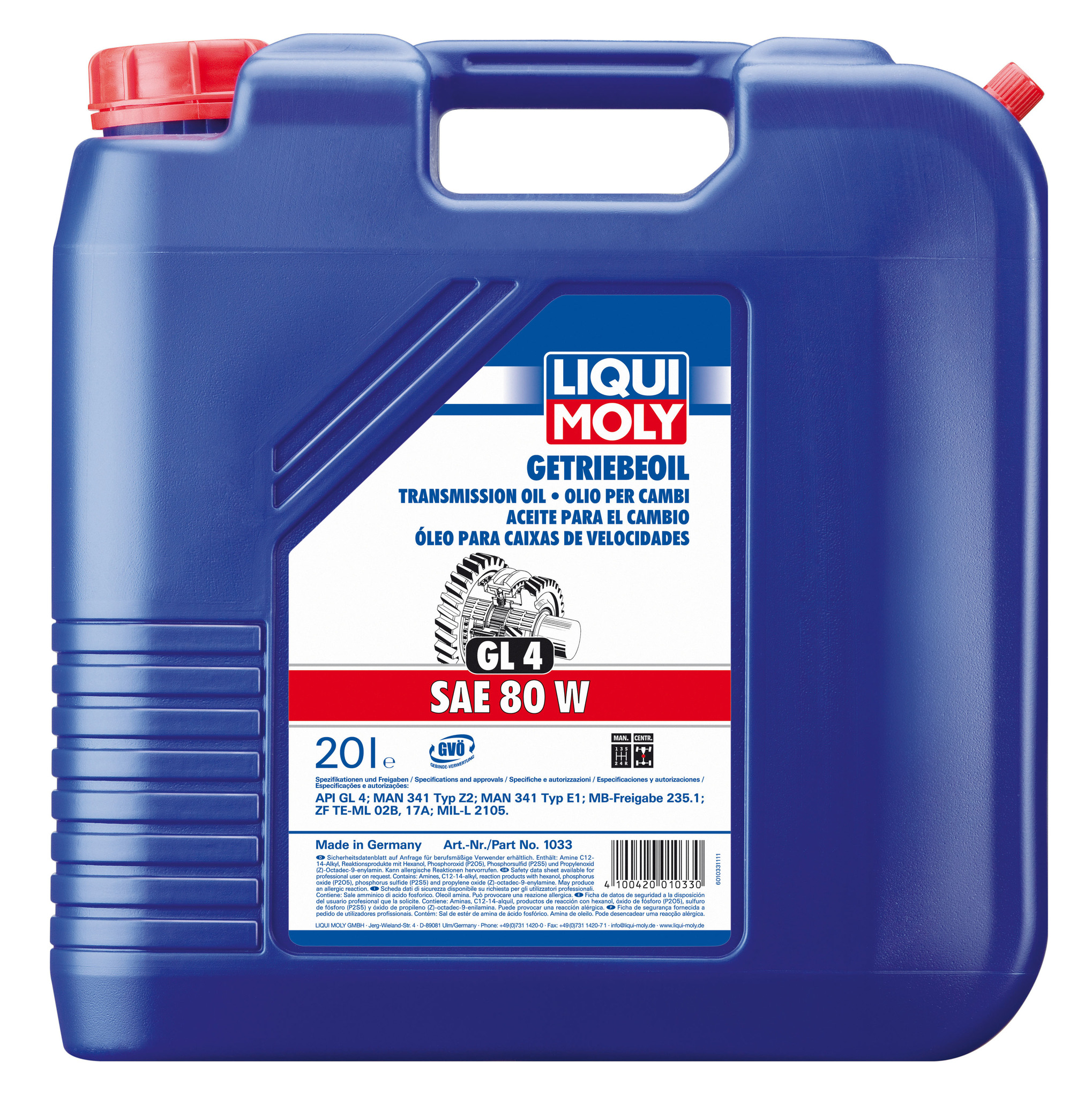 Трансмиссионное масло Liqui Moly Getriebeoil 80W минеральное 20л