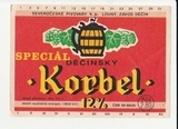 K15268 ЧССР Чехословакия Пивная этикетка KORBEL Special Decinsky K15268 ЧССР Чехословакия Пивная этикетка KORBEL Special Decinsky