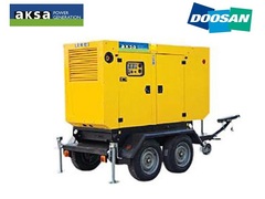 Дизельный генератор AKSA AD 132 на шасси с АВР