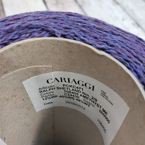 Меринос с кашемиром (40%) CARIAGGI RALPH SHETLAND 450 аметист меланж