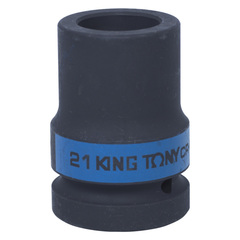 KING TONY (853421M) Головка торцевая глубокая ударная четырехгранная 1", футорочная, 21 мм