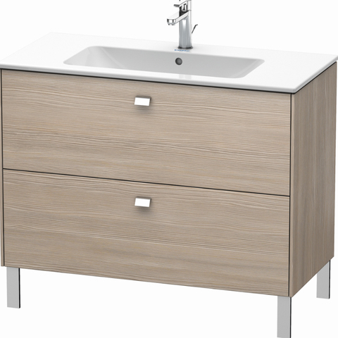 Duravit Brioso BR440301031 Тумба напольная под раковину 1020х479х683 мм, с 2 выдвижными ящиками, цвет сосна серебристая 31 (для 233610)