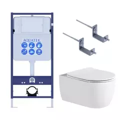 Aquatek Европа Set AQUATEK ЕВРОПА New-KKI2 Инсталляция с унитазом, цвет: белый фото