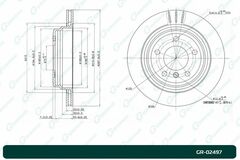 Диск тормозной вентилируемый G-brake  GR-02497