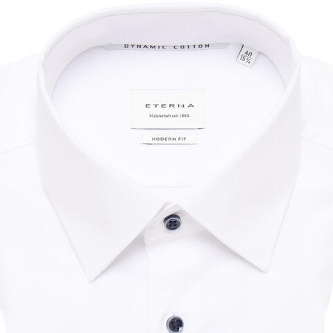 Сорочка мужская Eterna Modern Fit 2132-X171-00 из ткани Dynamic Cotton белая