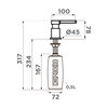 Omoikiri 4995053 Дозатор для моющего средства OM-05-LG-GB латунь/светлое золото/графит