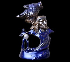 Силиконовый молд № 466 Индеец с волком