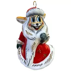 Ёлочная игрушка Заяц в шубке 