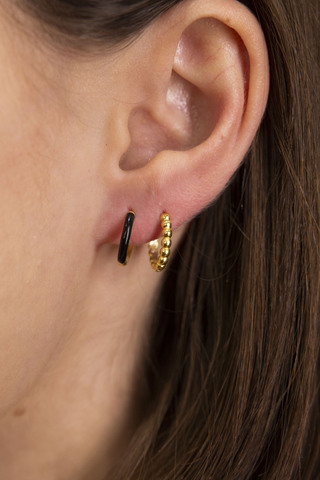 Серьги Кассиопейя черные, позолота, серебро 925, позолота 18k 4