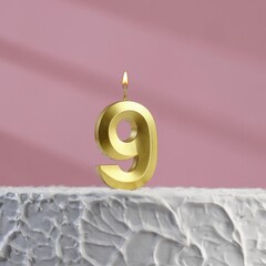 Свеча в торт на шпажке "Грань" 5 см. 1 шт
