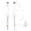 Gessi Inciso 58003#149 Смеситель для раковины на 1 отверстие, высокий h=337мм, с донным клапаном Цвет: finox