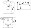 Creavit Sedef SD060-00CB00E-0000 Раковина подвесная 45x60, цвет: белый (глянцевый)