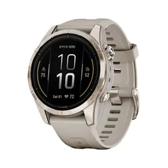 Умные часы Garmin Epix Pro (Gen 2), 42mm, Sapphire Edition Soft Gold with Light Sand Band (010-02802-11)