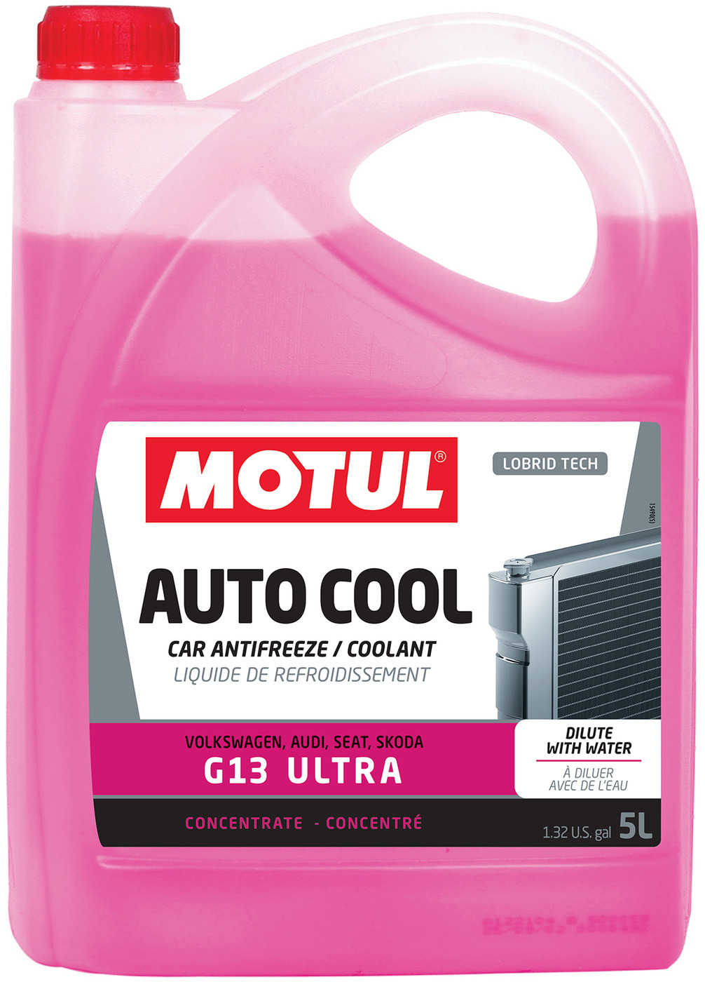 Антифриз готовый Motul AUTO COOL G13 (-37C) красный 5л