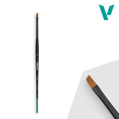Flat Angled Synthetic Brush Small