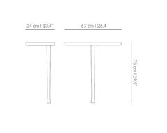Консоль из черного ясеня с мрамором Nomon CONSOLA Marble
