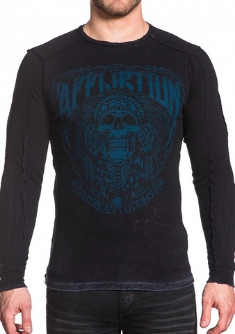 Affliction | Пуловер мужской двусторонний DEATH RIDER CHALKBOARD A16863 перед