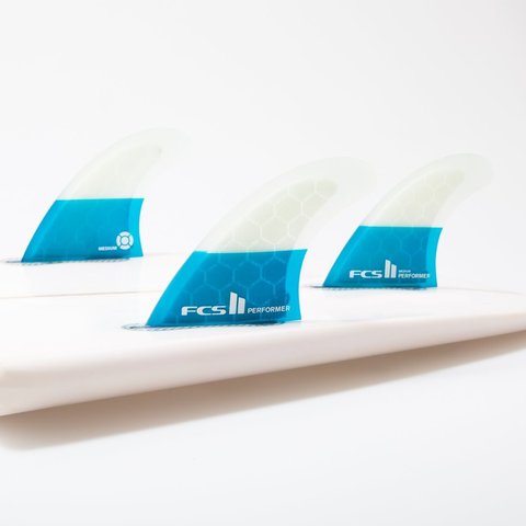 Плавники FCS II Performer PC Teal Medium Tri Retail Fins, компл. из трех, М