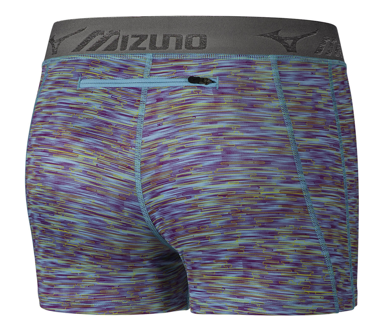 Тайтсы женские Mizuno Impulse Printed Short Tight синие - 2