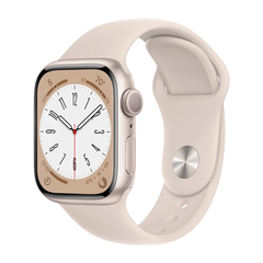 Умные часы Apple Watch Series 8 GPS, 41mm, Aluminium Case with Sport Band M/L, Starlight (Сияющая звезда)