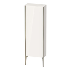 Duravit XViu XV1316RB122 Шкаф подвесной 1330x500x240мм, с 1 дверью, 3 стеклянными полками (петли справа), цвет: белый глянцевый/champagne matt фото