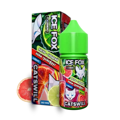 Жидкость ICE FOX & CATSWILL SOUR Salt 2% STRONG 30 ml - КИСЛО-СЛАДКИЙ ЛАЙМ ГРЕЙПФРУТ