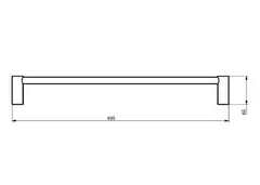 Полотенцедержатель одинарный HAIBA HB8401-4 600мм бронза