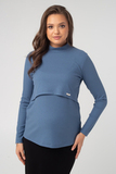 Лонгслив для беременных 17214 графит меланж