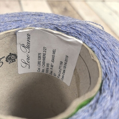 Кашемир кардный LORO PIANA CASHMERE 2/27 серо-голубой