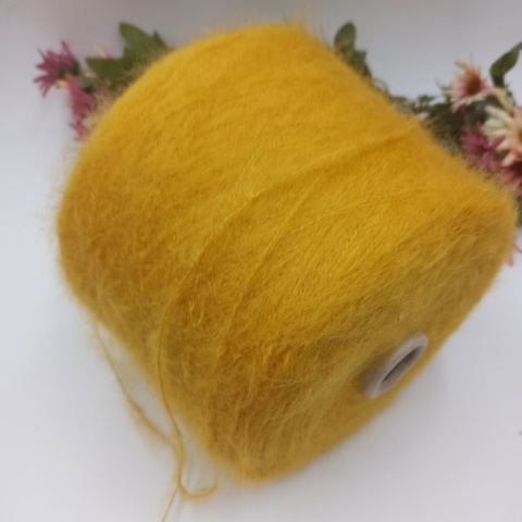 Бобинная пряжа мохер Wig от Millefili S.p.A 360м/100гр - Желтый