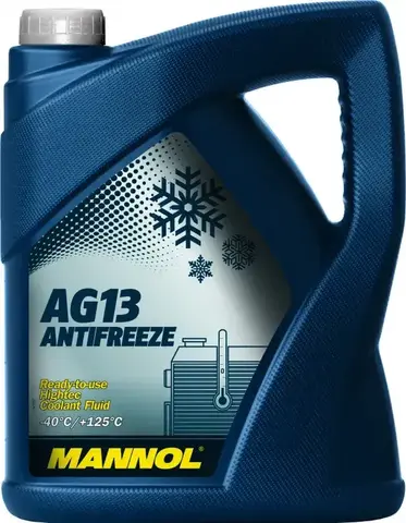 АНТИФРИЗ MANNOL G13, ГОТОВЫЙ - 5 Л. (ЗЕЛЕНЫЙ, ДО - 40°С) (2041) (MN4013-5)