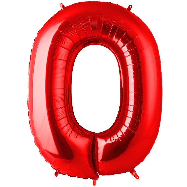 Шар Г 40''/102 см, Цифра, Красный 