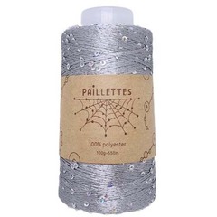 Paillettes на конусе 646 (серебро-кристалл)