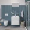 BelBagno UNO-700-2C-SO-BO База под раковину подвесная с фрезерованными ручками по всей длине фасада с двумя выкатн. ящ., Bianco Opaco, 700x455x608
