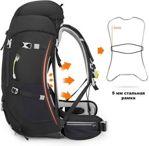 Картинка рюкзак туристический Nevo Rhino Advance 60+5 Viridity - 14